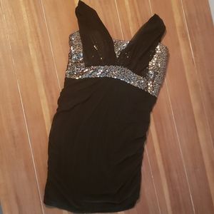 Sequin convertible mini dress